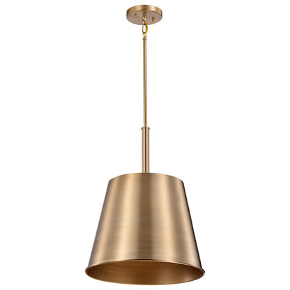 Nuvo Lighting Alexis 15in 1-Light Large Pendant | Contemporary Burnished Brass Metal Shade | Kitchen Island & Dining Room | 15 x 15 x 20 in | Model 60-7938