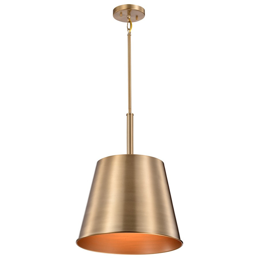 Nuvo Lighting Alexis 15in 1-Light Large Pendant | Contemporary Burnished Brass Metal Shade | Kitchen Island & Dining Room | 15 x 15 x 20 in | Model 60-7938