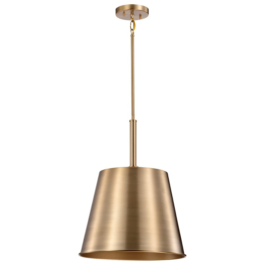 Nuvo Lighting Alexis 15in 1-Light Large Pendant | Contemporary Burnished Brass Metal Shade | Kitchen Island & Dining Room | 15 x 15 x 20 in | Model 60-7938