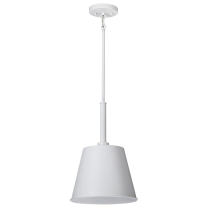 Nuvo Lighting Alexis 11in 1-Light Small Pendant | Contemporary Matte White Steel and Metal Shade | Kitchen Island & Entryway | 11 x 11 x | Model 60-7949