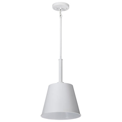 Nuvo Lighting Alexis 11in 1-Light Small Pendant | Contemporary Matte White Steel and Metal Shade | Kitchen Island & Entryway | 11 x 11 x | Model 60-7949