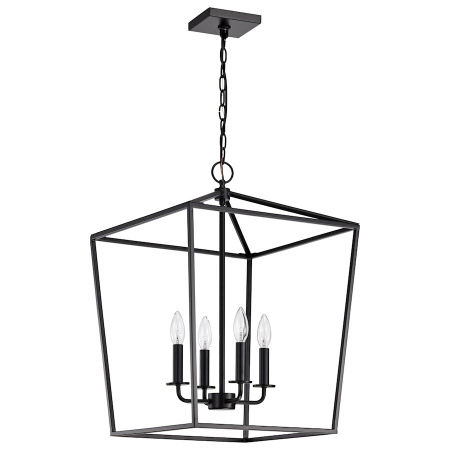 Nuvo Lighting Emma 17in 4-Light Small Pendant | Transitional Dark Bronze Steel | Kitchen Island & Dining Room | 17 x 17 x 24 in | Model 60-7951