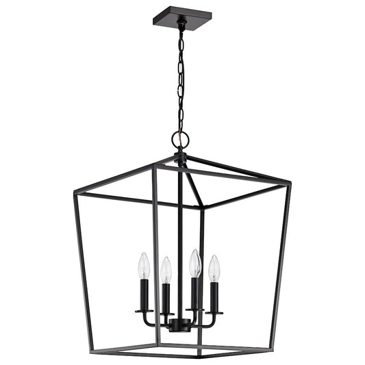 Nuvo Lighting Emma 17in 4-Light Small Pendant | Transitional Dark Bronze Steel | Kitchen Island & Dining Room | 17 x 17 x 24 in | Model 60-7951