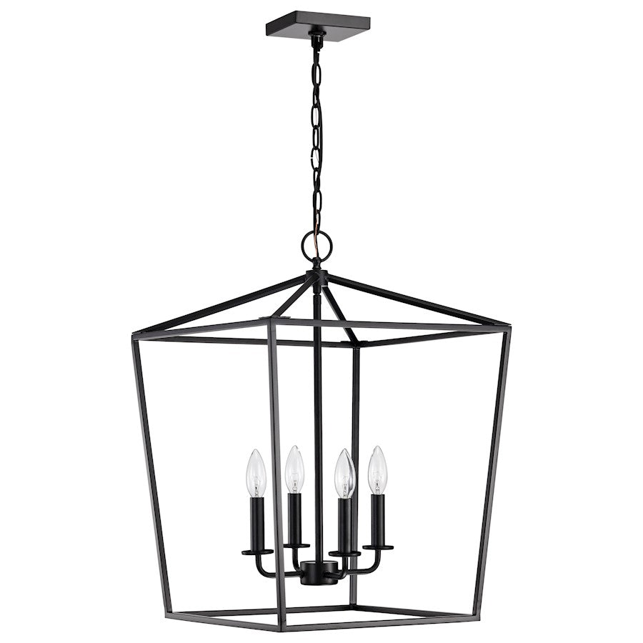 Nuvo Lighting Emma 17in 4-Light Small Pendant | Transitional Dark Bronze Steel | Kitchen Island & Dining Room | 17 x 17 x 24 in | Model 60-7951