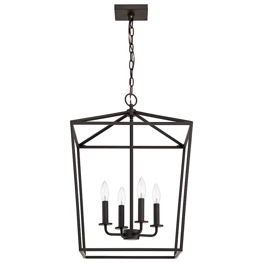 Nuvo Lighting Emma 20in 4-Light Large Pendant | Transitional Dark Bronze Steel | Dining Room & Entryway | 20 x 20 x 26 in | Model 60-7952