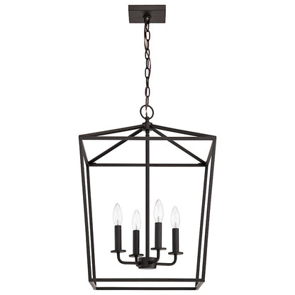 Nuvo Lighting Emma 20in 4-Light Large Pendant | Transitional Dark Bronze Steel | Dining Room & Entryway | 20 x 20 x 26 in | Model 60-7952