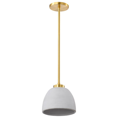 Nuvo Lighting Collins 8" Mini Pendant, Ceramic/Gold Accents - 60-8002