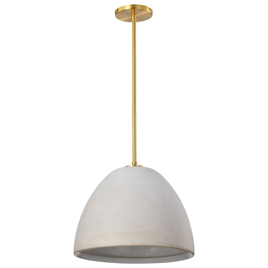 Nuvo Lighting Collins 14" Pendant, Ceramic/Gold Accents - 60-8003