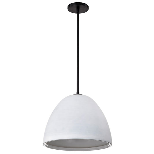 Nuvo Lighting Collins 14" Pendant, Ceramic/Silver Accents - 60-8013