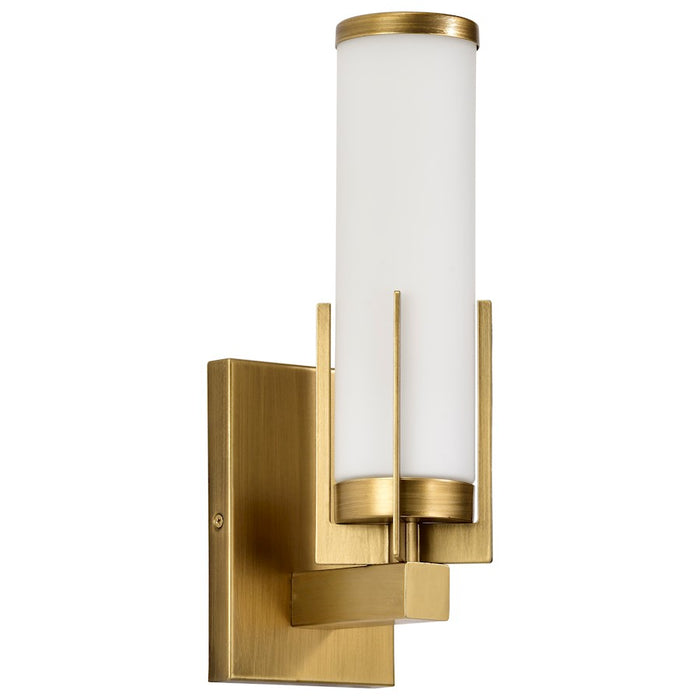 Nuvo Lighting Roselle 1 Light 4.5" Vanity, Natural Brass/White Glass - 60-8041