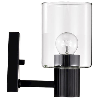 1 Light 4.5" Bathroom Vanity Light, Matte Black