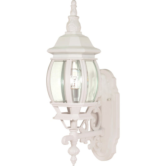 Nuvo Central Park 20in 1-Light Outdoor Wall Lantern | Traditional Old Bronze and Clear Beveled Glass | Covered Patio & Entryway | 6 x 13 x | Model 60-885