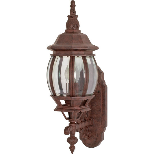 Nuvo Central Park 20in 1-Light Outdoor Wall Lantern | Traditional Old Bronze and Clear Beveled Glass | Covered Patio & Entryway | 6 x 13 | Model 60-886