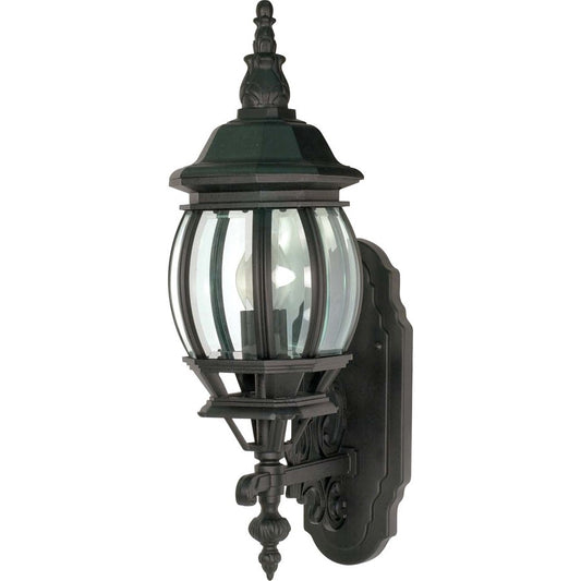 Nuvo Central Park 20in 1-Light Outdoor Wall Lantern | Traditional Old Bronze and Clear Beveled Glass | Covered Patio & Entryway | 6 x 13 x | Model 60-887