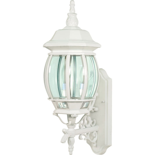 Nuvo Central Park 22in 3-Light Outdoor Wall Lantern | Traditional Old Bronze and Clear Beveled Glass | Covered Patio & Entryway | 7.375 x | Model 60-888