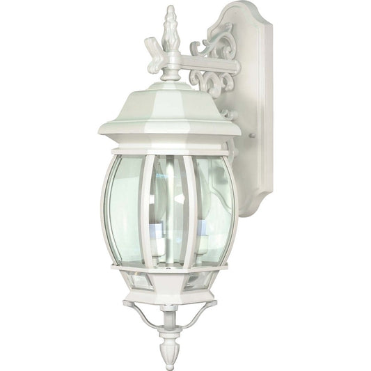 Nuvo Central Park 3-Light 22in Outdoor Wall Lantern | Traditional Old Bronze and Clear Beveled Glass | Covered Patio & Entryway | 7.375 x 9 | Model 60-891