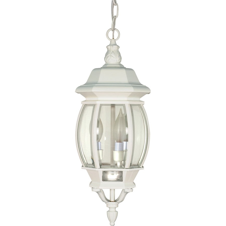 Nuvo Central Park 3-Light 20in Outdoor Hanging Lantern | Traditional Old Bronze and Clear Beveled Glass | Covered Patios & Entryways | Model 60-894