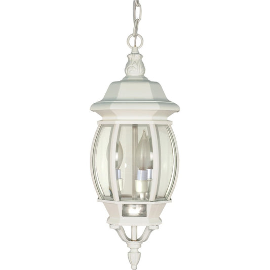 Nuvo Central Park 3-Light 20in Outdoor Hanging Lantern | Traditional Old Bronze and Clear Beveled Glass | Covered Patios & Entryways | Model 60-894