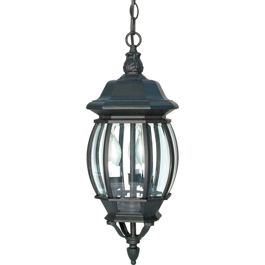 Nuvo Central Park 20in 3-Light Outdoor Hanging Lantern | Traditional Old Bronze and Clear Beveled Glass | Covered Patios & Entryways | Model 60-896