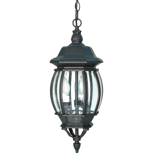 Nuvo Central Park 20in 3-Light Outdoor Hanging Lantern | Traditional Old Bronze and Clear Beveled Glass | Covered Patios & Entryways | Model 60-896