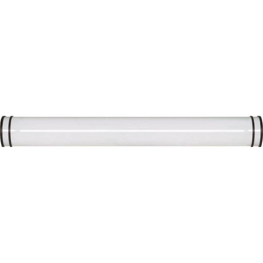 Nuvo Glamour 49in 2-Light Vanity Light | Transitional Old Bronze and White Plastic Shade | Bathroom Vanity | 5.5 x 49 x 3 in | Model 60-912R