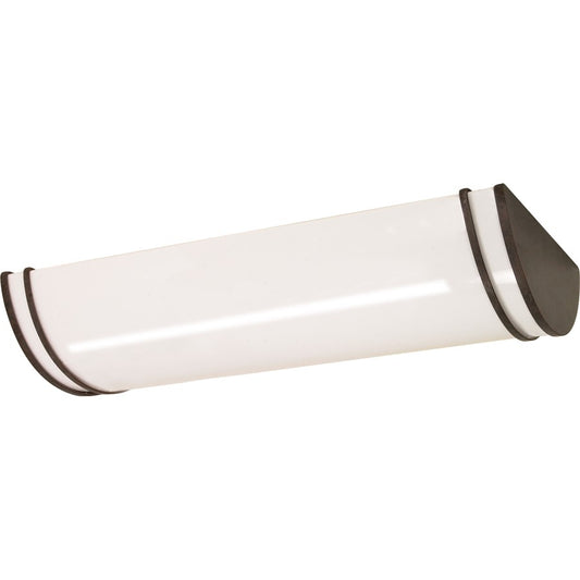 Nuvo Glamour 25in 3-Light Flush Mount | Transitional Old Bronze and White Plastic | Kitchen & Bathroom Damp Rated | 25 x 12 x 4.5 in | Model 60-913R