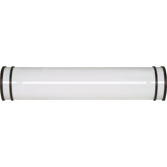Nuvo Glamour 25in 2-Light Vanity Light | Transitional Old Bronze and White Plastic Shade | Bathroom Vanity | 25 x 5.5 x 3 in | Model 60-914R