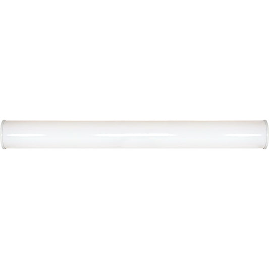 Nuvo Lighting Crispo 49in 2-Light Vanity Light | Transitional White Plastic Shade | Bathroom Vanity & Powder Room | 49 x 3 x 5.5 in | Model 60-920R