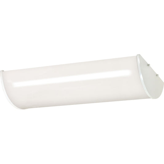 Nuvo Lighting Crispo 25in 3-Light Flush Mount | Transitional White Plastic | Bathroom & Hallway | 25 x 12 x 4.5 in | Model 60-921R