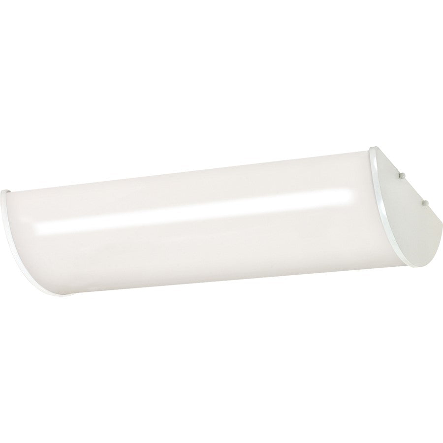 Nuvo Lighting Crispo 25in 3-Light Flush Mount | Transitional White Plastic | Bathroom & Hallway | 25 x 12 x 4.5 in | Model 60-921R