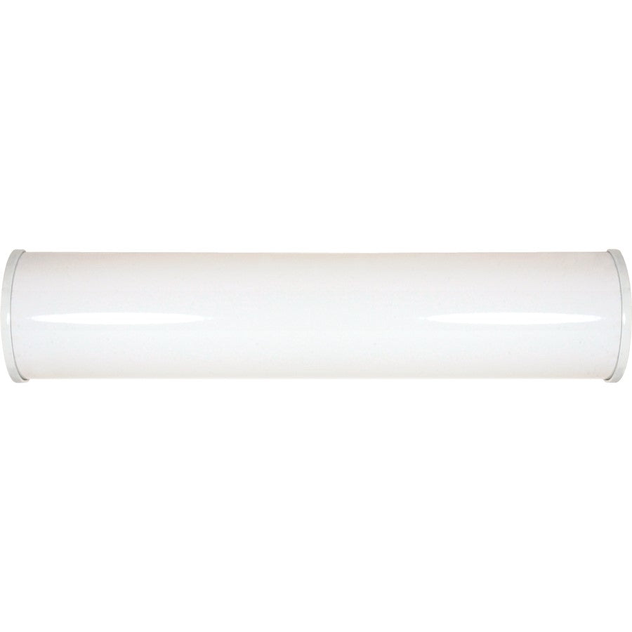 Nuvo Lighting Crispo 25in 1-Light LED Vanity Light | Modern White Metal and Glass | Bathroom & Powder Room | 25 x 5.5 x 5.5 in | Model 62-1033