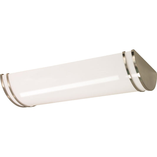 Nuvo Lighting Glamour 25in 1-Light LED Flush Mount | Modern Brushed Nickel and Clear Glass | Bedroom & Hallway Ceiling Light | 25 x 12 x 4 | Model 62-1039
