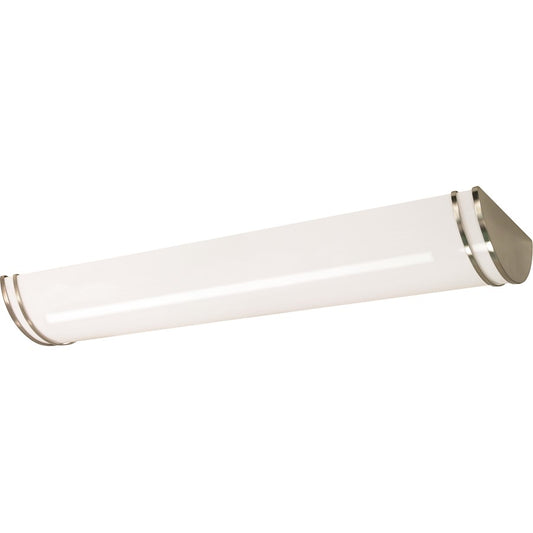 Nuvo Lighting Glamour 50in 2-Light Linear Flush Mount | Modern Brushed Nickel and Clear Glass | Kitchen & Living Room | 50 x 12 x 4.5 in | Model 62-1040