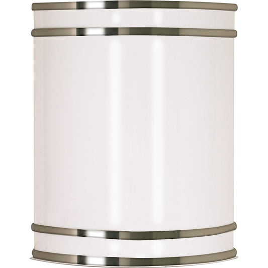 Nuvo Lighting Glamour 9in 1-Light Wall Sconce | Transitional Brushed Nickel and Clear Glass | Bedroom & Hallway Accent | 9 x 10.5 in | Model 62-1045
