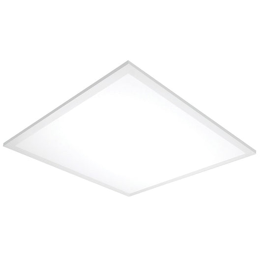 Nuvo Blink V 24in 1-Light LED Flush Mount | Utility White Finish | Hallway & Bathroom Ceiling Light | 24 x 24 x 1 in, 3500 Lumens, 3000K | Model 62-1053