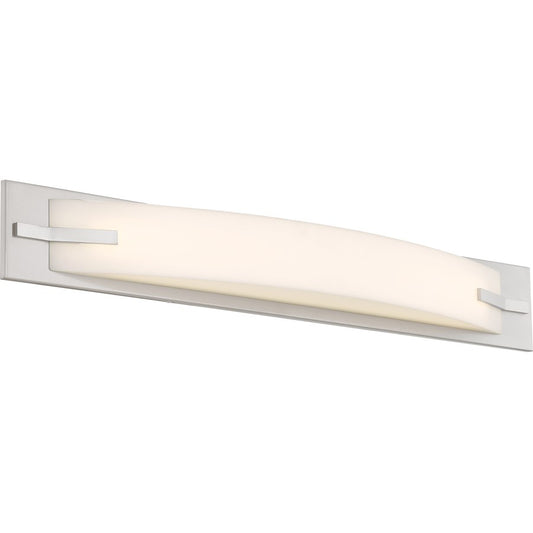Nuvo Bow 29in 1-Light Vanity Light | Contemporary Brushed Nickel LED | Bathroom Vanity & Hallway | 31 x 4.25 in, 2080 Lumens, 3000K | Model 62-1082
