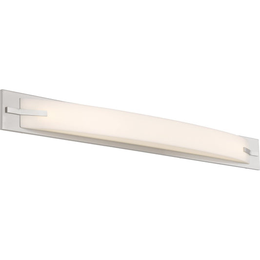 Nuvo Lighting Bow 39in 1-Light LED Vanity Light | Contemporary Brushed Nickel | Bathroom Vanity & Hallway | 43 x 4.25 in | Model 62-1083