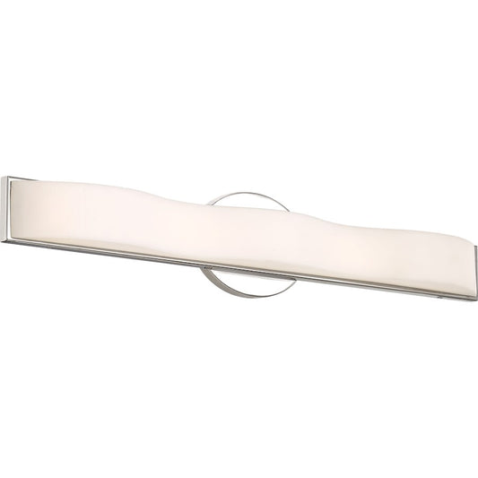 Nuvo Surf 26in 1-Light LED Vanity Light | Contemporary Polished Nickel | Bathroom Vanity & Powder Room | 25 x 4.5 in | Model 62-1092