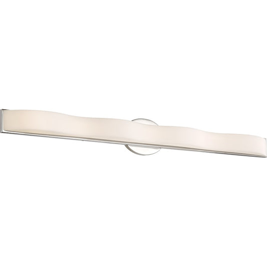 Nuvo Lighting Surf 36in 1-Light Vanity Light | Contemporary Polished Nickel and White LED | Bathroom Vanity & Powder Room | 37 x 4.5 in | Model 62-1093