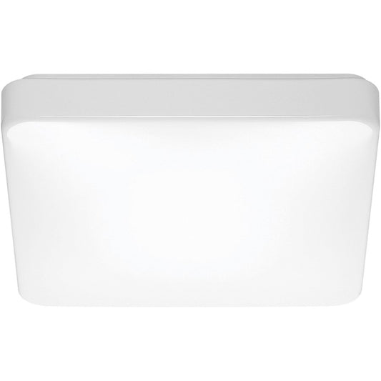Nuvo Lighting 14in LED Flush Mount | Utility White Acrylic Lens | Hallway & Closet Utility Light | 14 x 14 x 3.5 in, 120V, 90 CRI | Model 62-1098