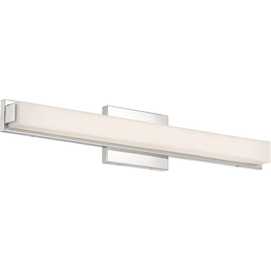 Nuvo Slick 26in 1-Light Vanity Light | Contemporary Polished Nickel | Bathroom Vanity & Powder Room | 25 x 4.5 in, 2080 Lumens, 3000K | Model 62-1102
