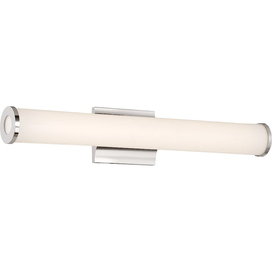 Nuvo Lighting Saber 25in 1-Light Vanity Light | Contemporary Polished Nickel and LED | Bathroom Vanity & Powder Room | 25.75 x 5.5 in | Model 62-1132