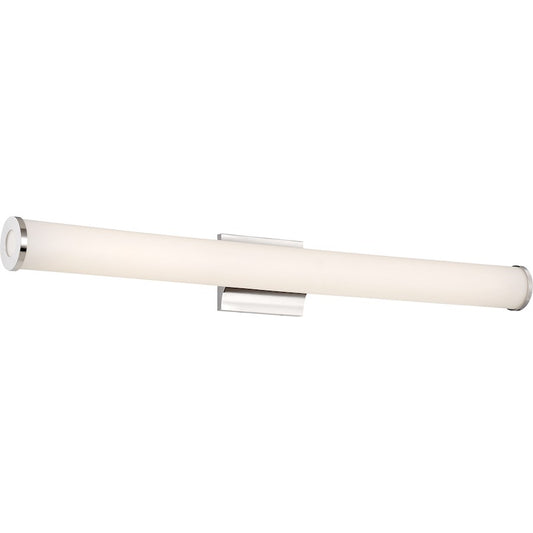 Nuvo Saber 37in 1-Light LED Vanity Light | Contemporary Polished Nickel | Bathroom Vanity & Makeup Mirror | 3120 Lumens, 3000K, Dimmable | Model 62-1133