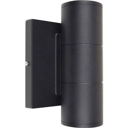 Nuvo Lighting 62-1142 5in 2-Light LED Up/Down Sconce | Contemporary Black Metal | Outdoor Entryway & Patio | 700 Lumens 3000K Non-Dimmable | Model 62-1142