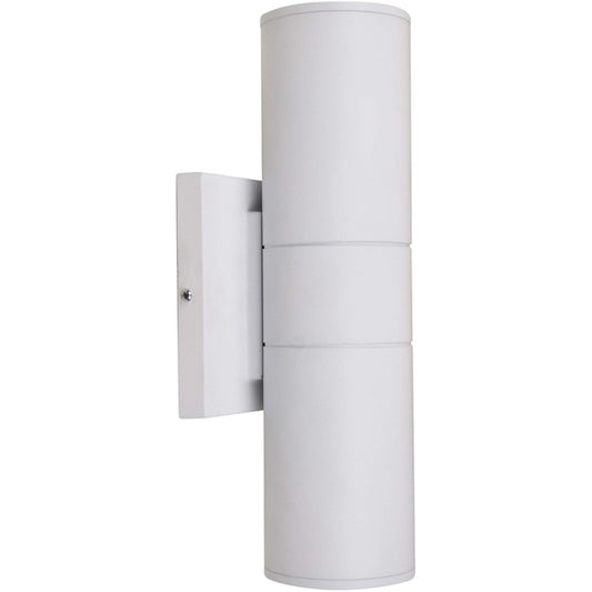 Nuvo Lighting 62-1143 12in 2-Light LED Up/Down Sconce | Contemporary White | Outdoor Wall Light for Entryway & Patio | 12 x 5 x 4 in | Model 62-1143