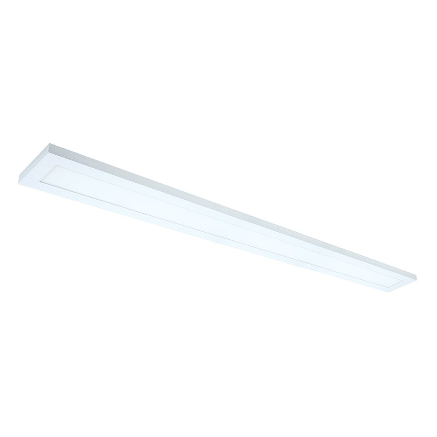 Nuvo Blink VI 48in 40W LED Flush Mount | Utility White Finish | Kitchen & Hallway | 3300 Lumens, 5000K, Dimmable, Damp Rated | Model 62-1157