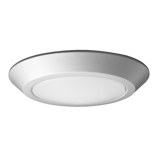Nuvo Lighting 7in 1-Light LED Flush Mount | Contemporary Brushed Nickel | Bathroom & Hallway Ceiling Light | 7 x 7 x 1 in, 12W 3000K 90CRI | Model 62-1162
