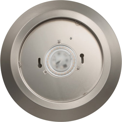 Nuvo Lighting 10in 1-Light LED Flush Mount | Contemporary Brushed Nickel Disk Light | Bathroom & Hallway Ceiling Light | 10 x 10 x 1 in | Model 62-1166
