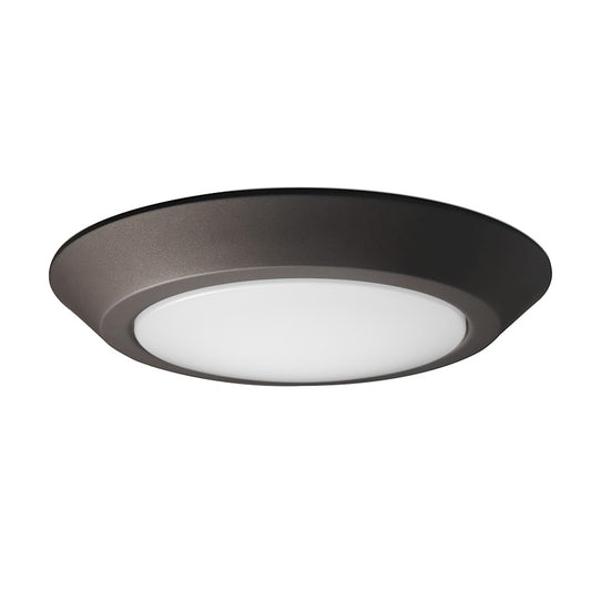 Nuvo Lighting 10in LED Disk Light Flush Mount | Contemporary Mahogany Bronze | Bathroom & Hallway Ceiling Light | 120V 12W 3000K 90CRI | Model 62-1167