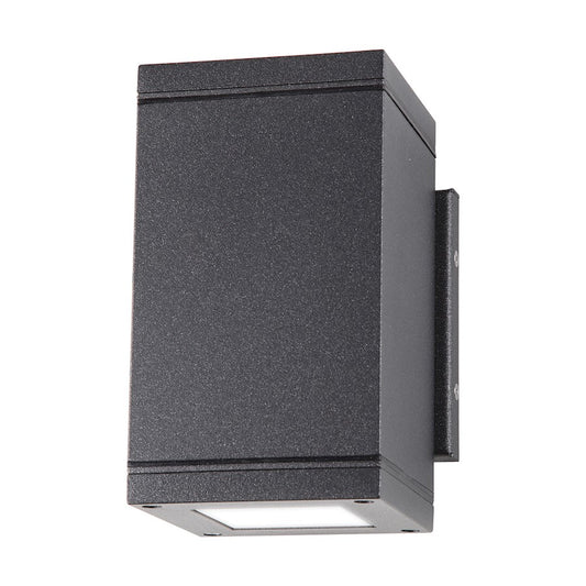 Nuvo Lighting Verona 7in LED Small Up/Down Outdoor Sconce | Modern & Contemporary Anthracite Aluminum | Entryway & Covered Patio Accent | Model 62-1233R1